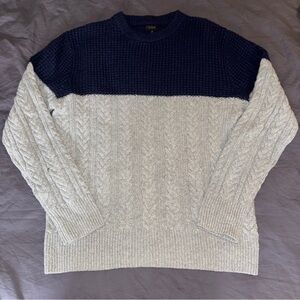 J. Crew Men's Two-Tone Crewneck Sweater